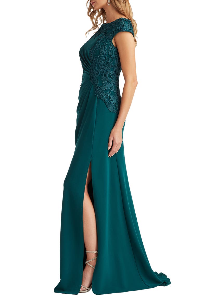 Side Ribbon Gown, Alternate, color, TEA LEAF