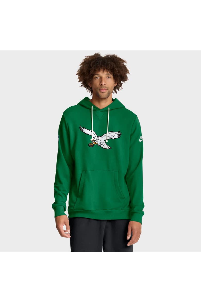 Men's Nike Kelly Green Philadelphia Eagles  Sideline Offensive Set Play Performance Pullover Hoodie, Main, color, Kelly Green