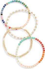 Nordstrom Set of 4 Beaded Stretch Bracelets