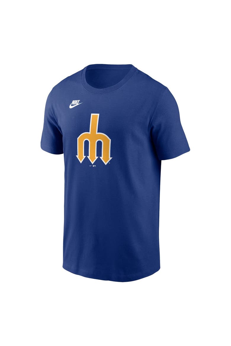 Men's Nike Royal Seattle Mariners Cooperstown Collection Team Logo T-Shirt, Alternate, color, Royal