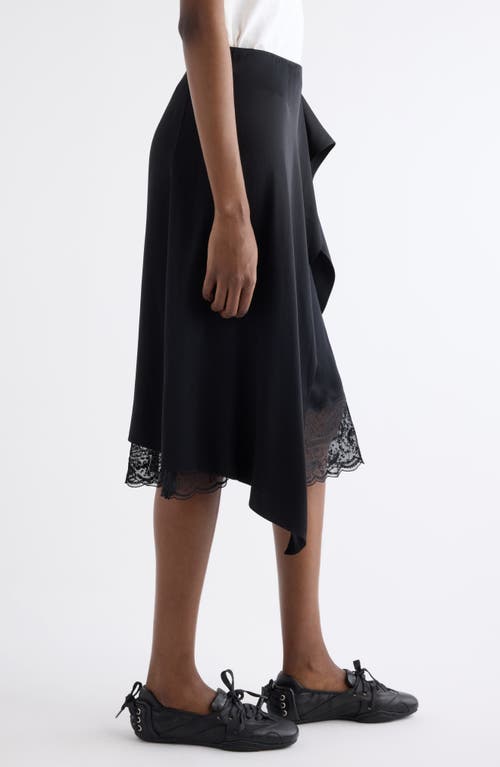 Acne Studios Inouka Asymmetric Satin Midi Skirt In Blue