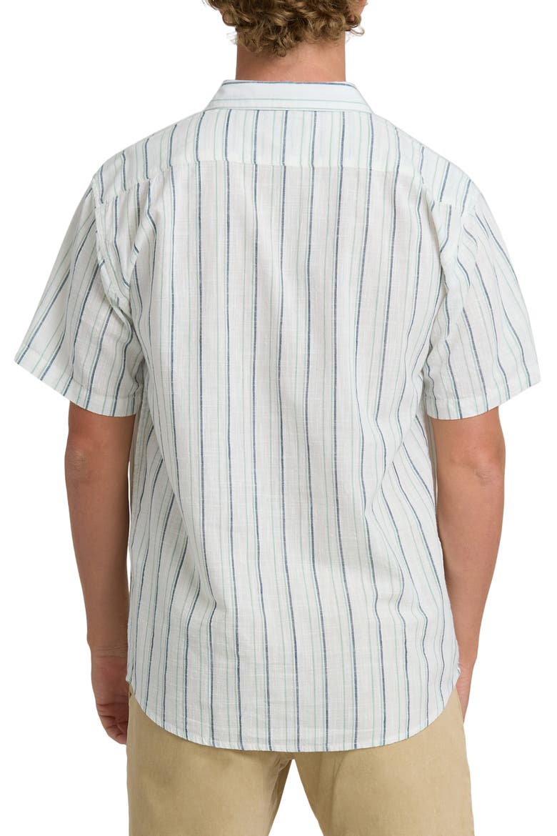 All Day Stripe Short Sleeve Button-Up Shirt, Alternate, color, CREAM