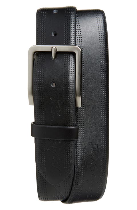 Debossed Logo Perforated Belt