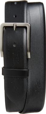 KARL LAGERFELD PARIS Debossed Logo Perforated Belt