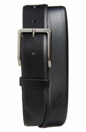 KARL LAGERFELD PARIS Debossed Logo Perforated Belt