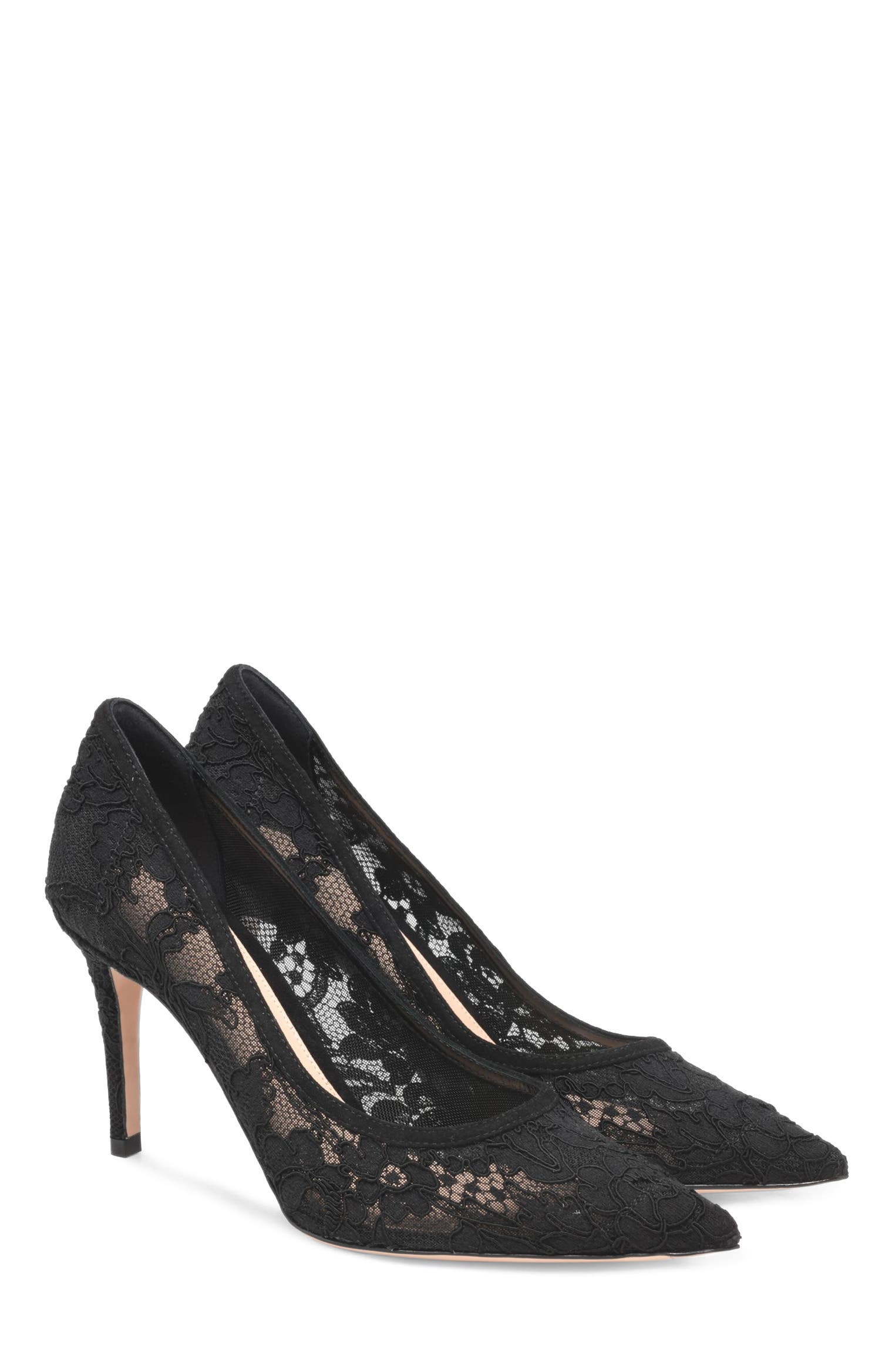 Claudia 85 Pump, Alternate, color, Black Textile