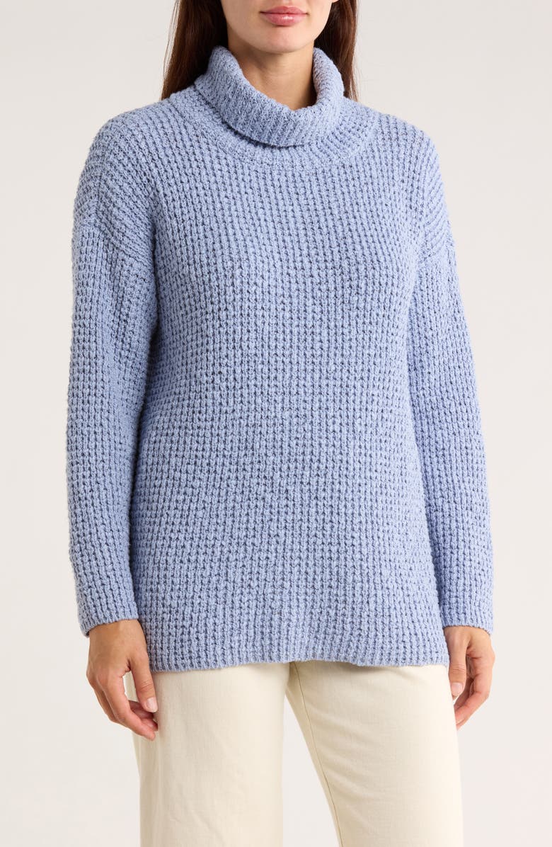 Eileen Fisher Organic Cotton Turtleneck Sweater, Main, color, 