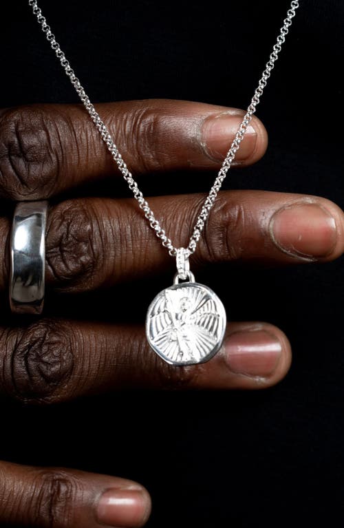 Dower & Hall St. Michael Talisman Necklace In Metallic