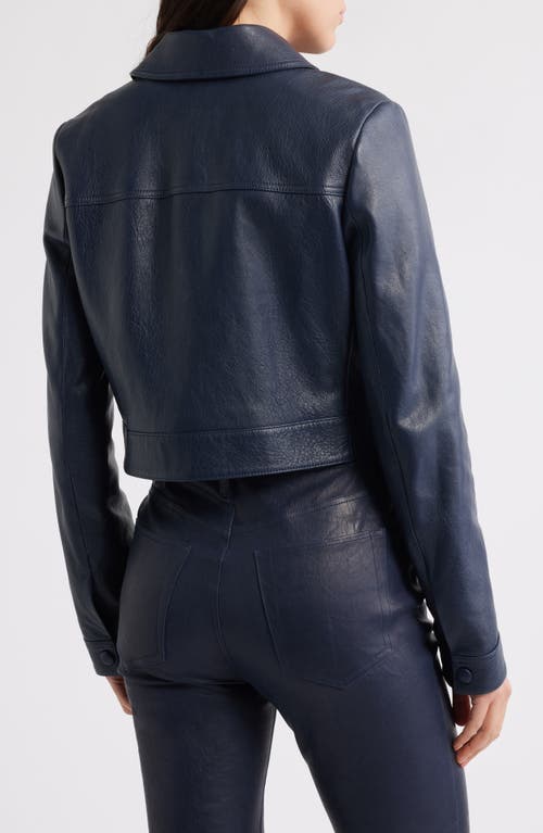 Shop Frame Crop Leather Jacket