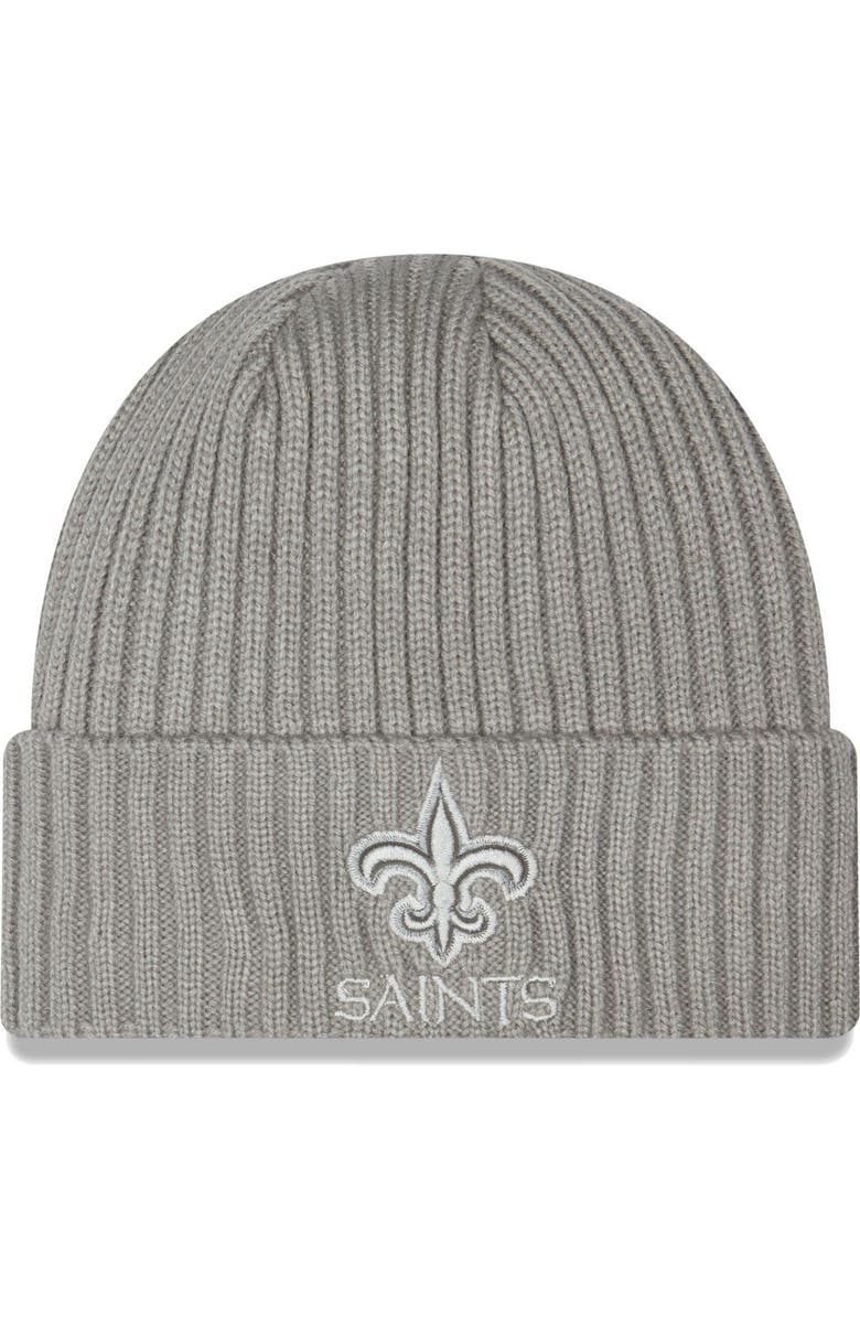 New Era Men's New Era Gray New Orleans Saints Core Classic Cuffed Knit Hat, Main, color, Gray
