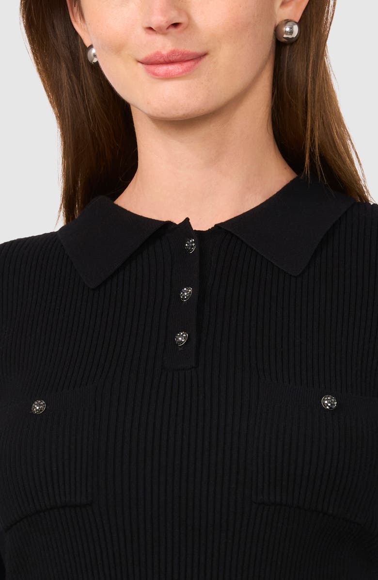 Halogen<sup>®</sup> Rib Polo Sweater, Alternate, color,