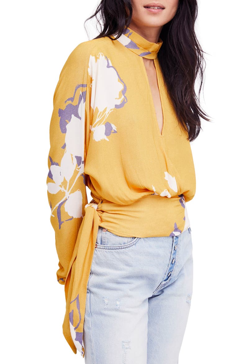 Say You Love Me Blouse, Main, color, YELLOW
