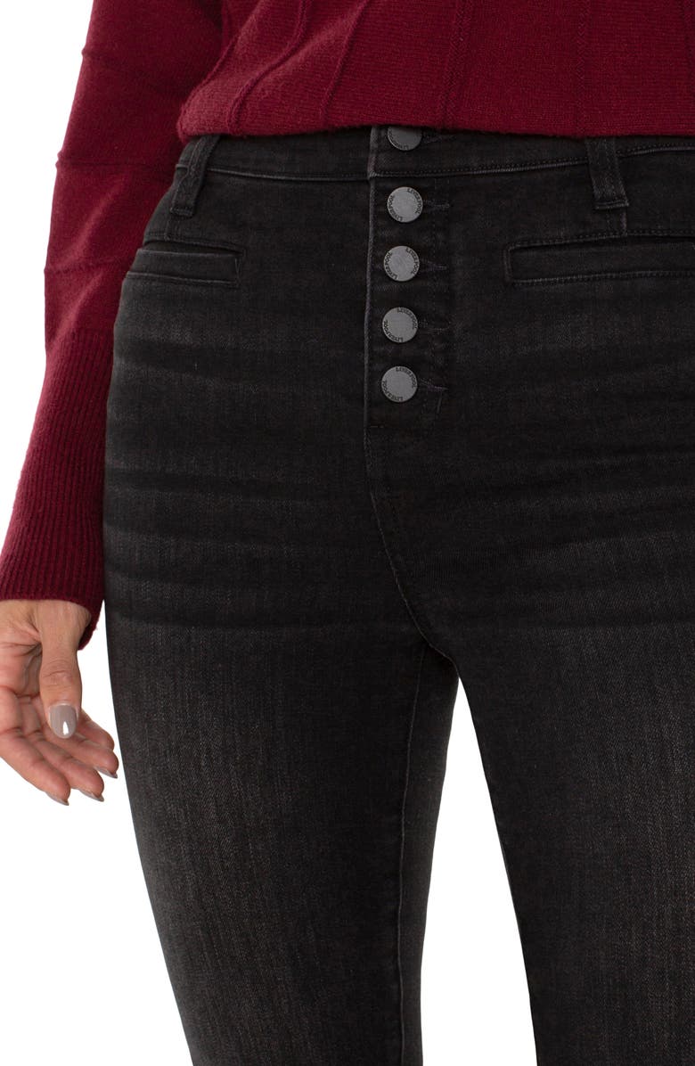Liverpool Los Angeles Abby Exposed Button High Waist Ankle Skinny Jeans, Alternate, color, 