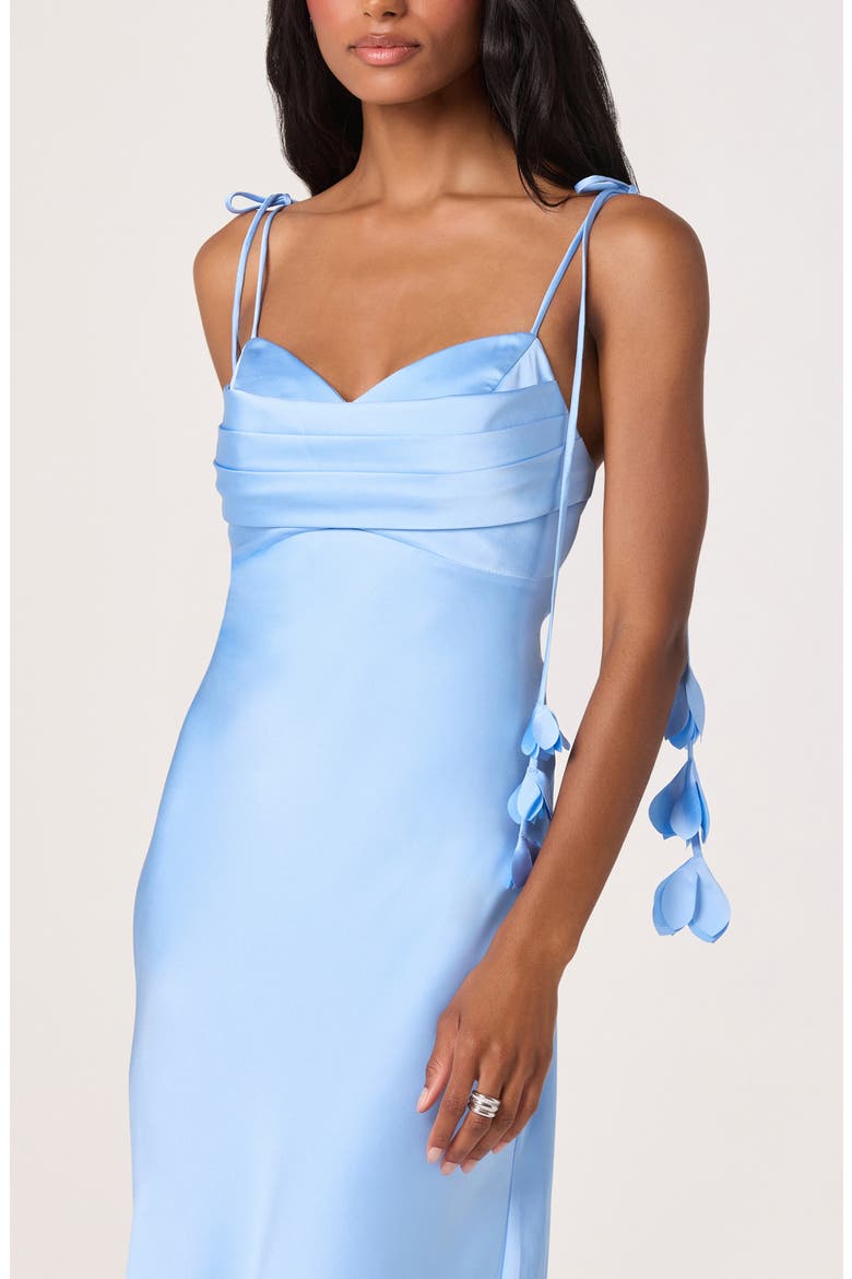 Hera Satin A-Line Dress, Alternate, color, LIGHT BLUE