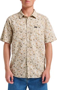 Quiksilver Ditsy Mini Classic Floral Short Sleeve Cotton Button-Up Shirt