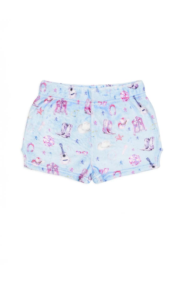 Preppy Goose Plush Wild West loungewear Shorts, Alternate, color, Periwinkle