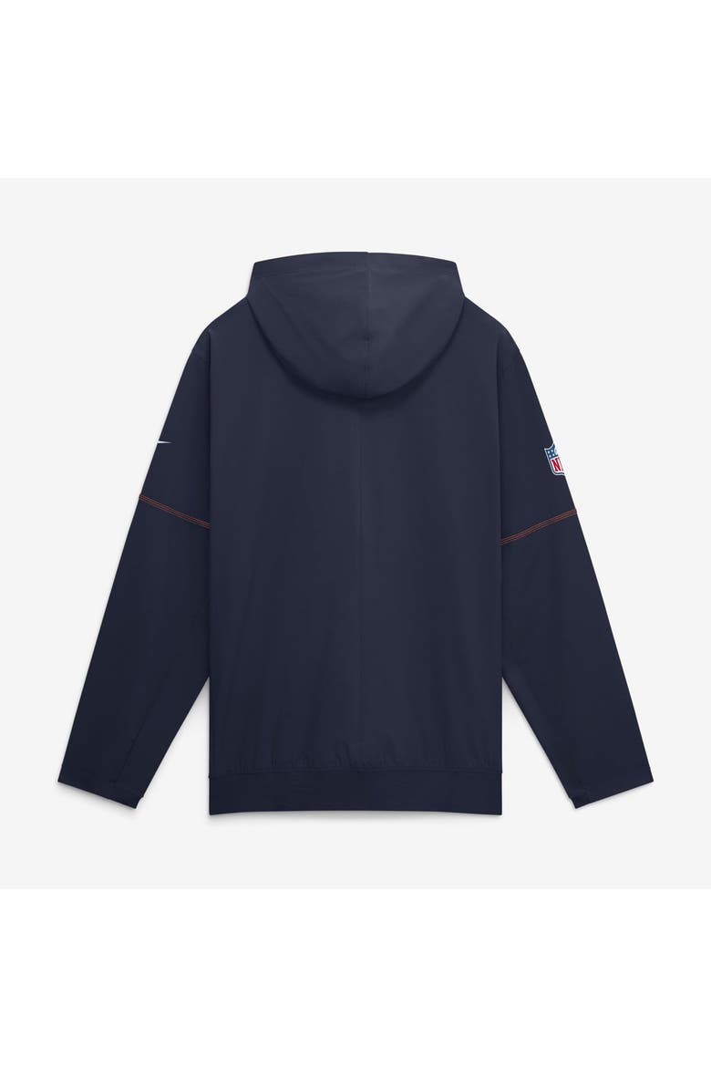 Men's Nike Navy Denver Broncos Sideline Logo Glory Anorak Half-Zip Hooded Jacket, Alternate, color, Navy