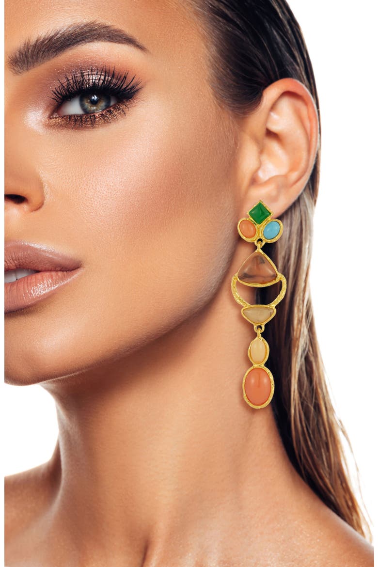 Statement Drop Earrings, Alternate, color, GOLD