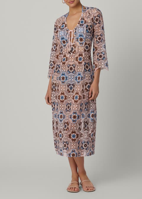 Cannes Medallion Crochet Maxi Cover Up