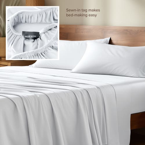 Bare Home Cooling Rayon Sheet Set In White