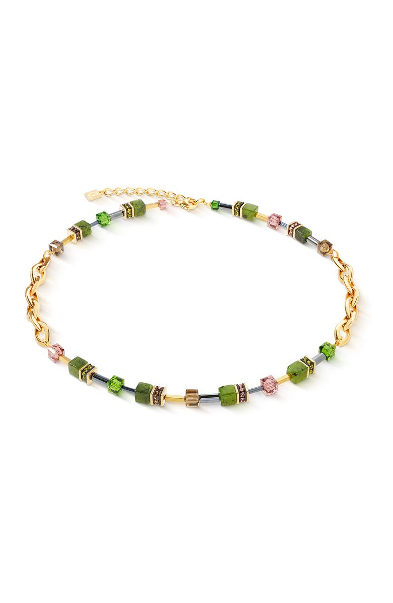COEUR DE LION Geocube<sup>®</sup> Chunky Chain Necklace, Main, color, Green