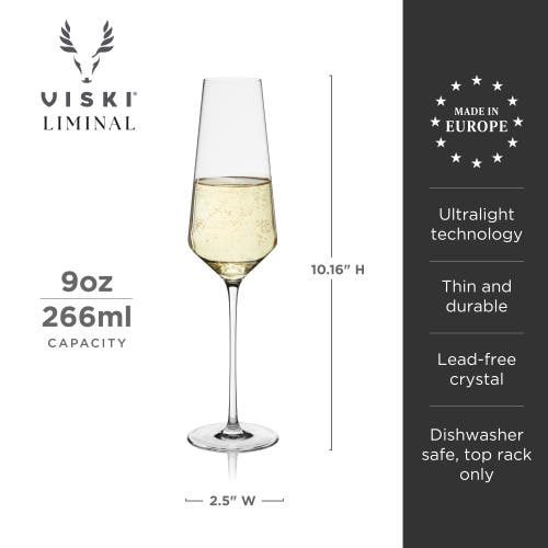 Viski Reserve Liminal Champagne Flutes Set Of 2