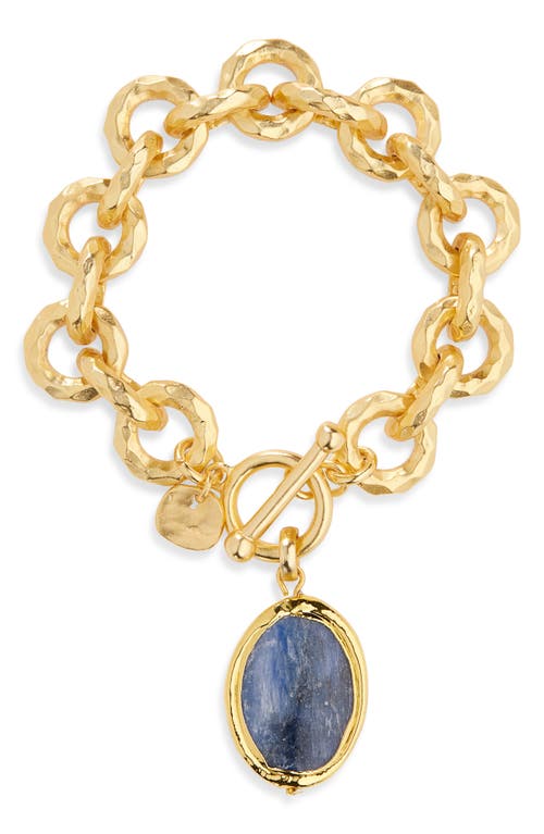 Karine Sultan Interlinked Kyanite Bracelet In Gold