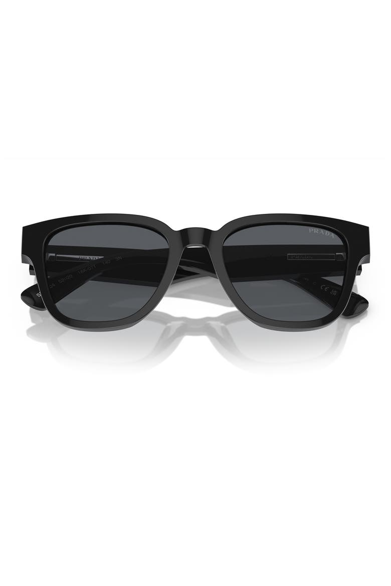52mm Pillow Sunglasses, Alternate, color, BLACK