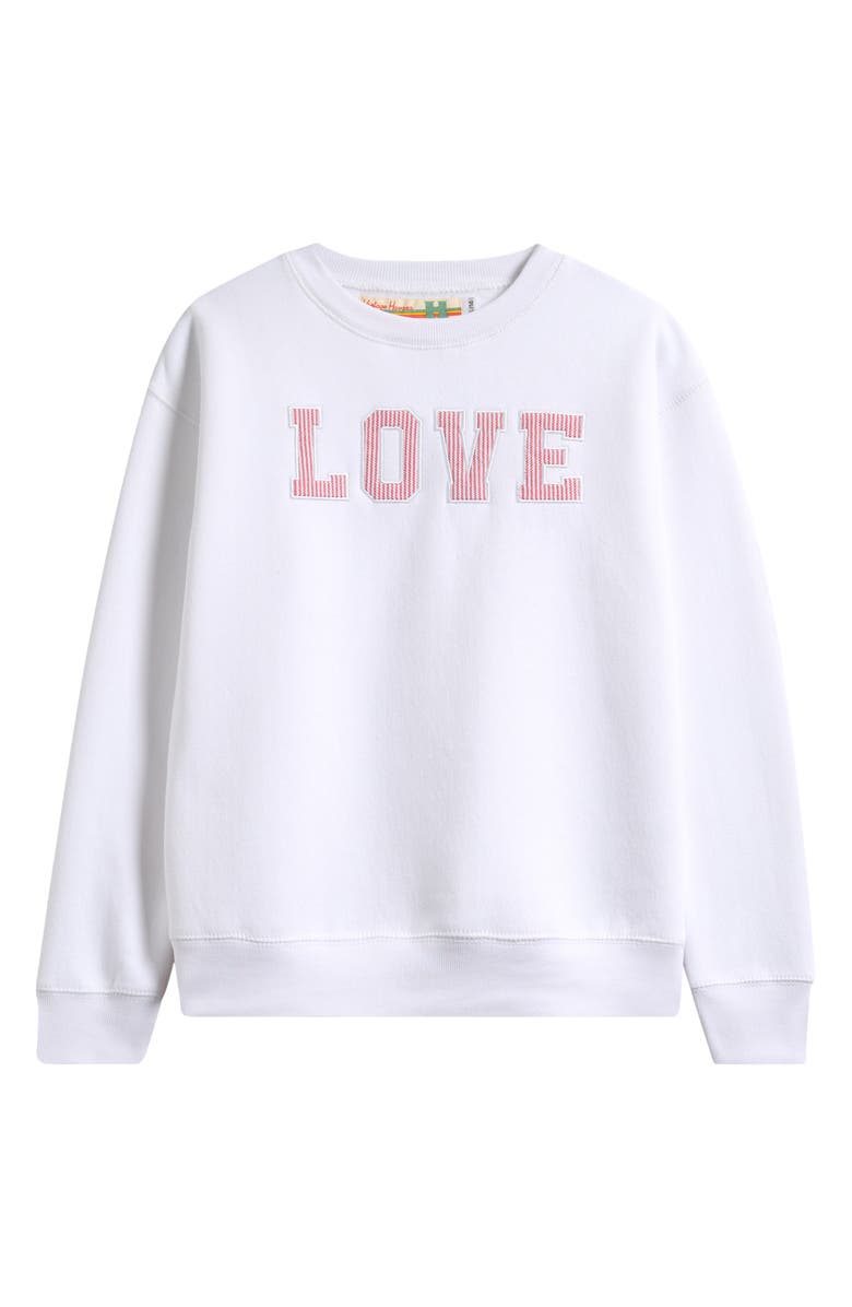 Vintage Havana Kids' Love Patch Oversize Sweatshirt, Main, color,