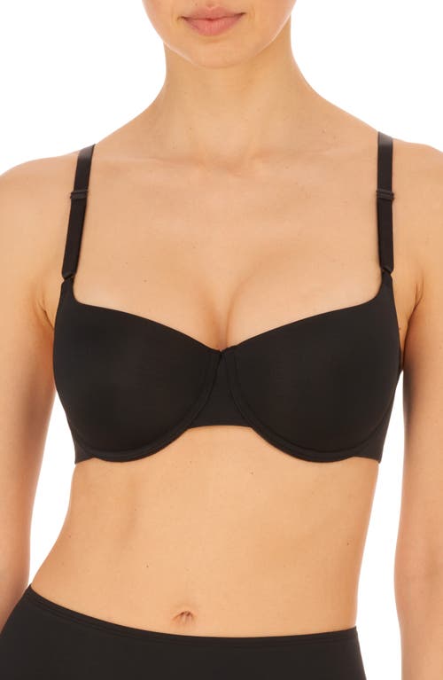 Natori Liquid Underwire Balconette Push-Up Bra in Black at Nordstrom, Size 32D