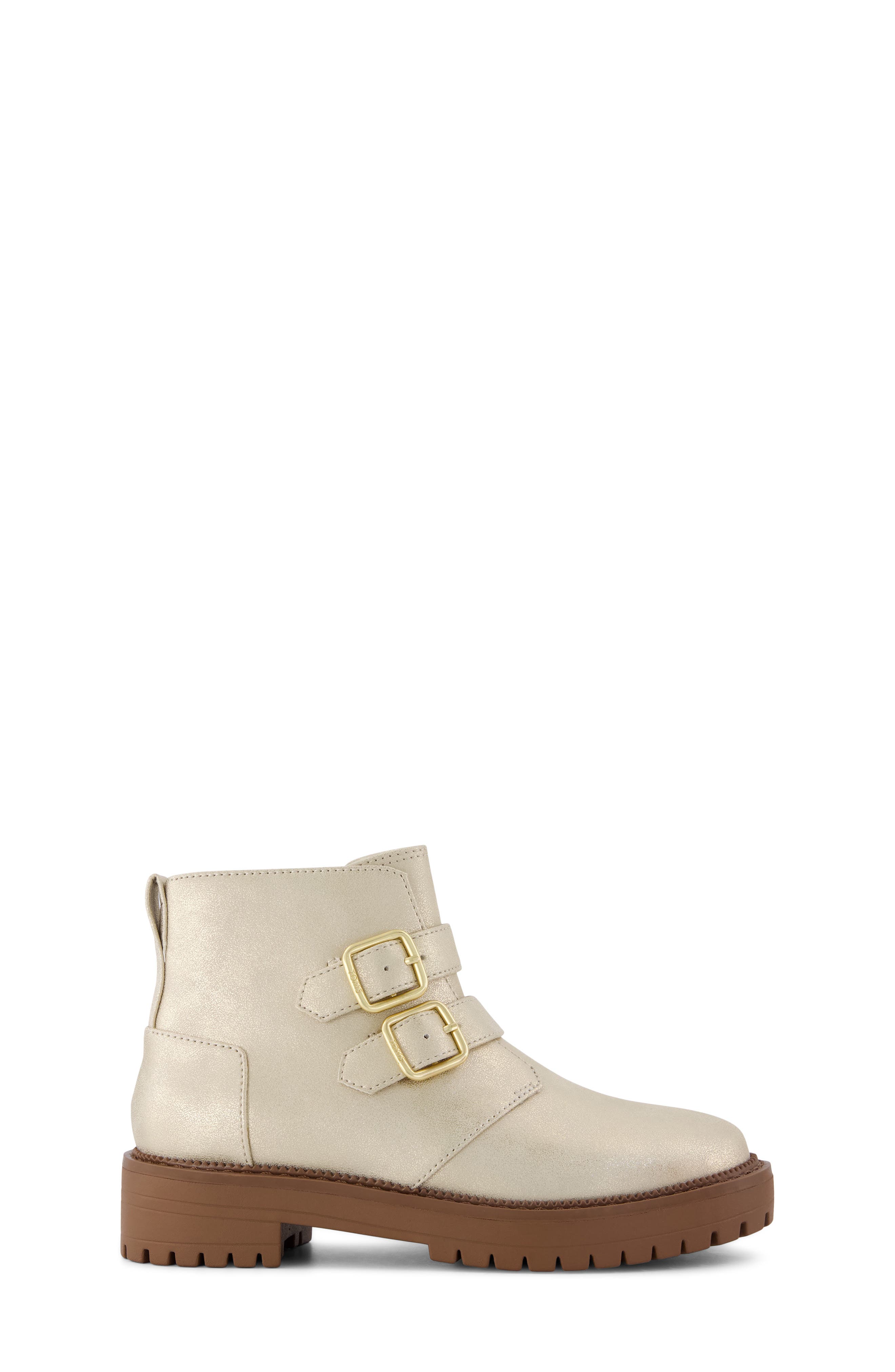 Kids' Simone Faux Leather Bootie, Alternate, color, GOLD