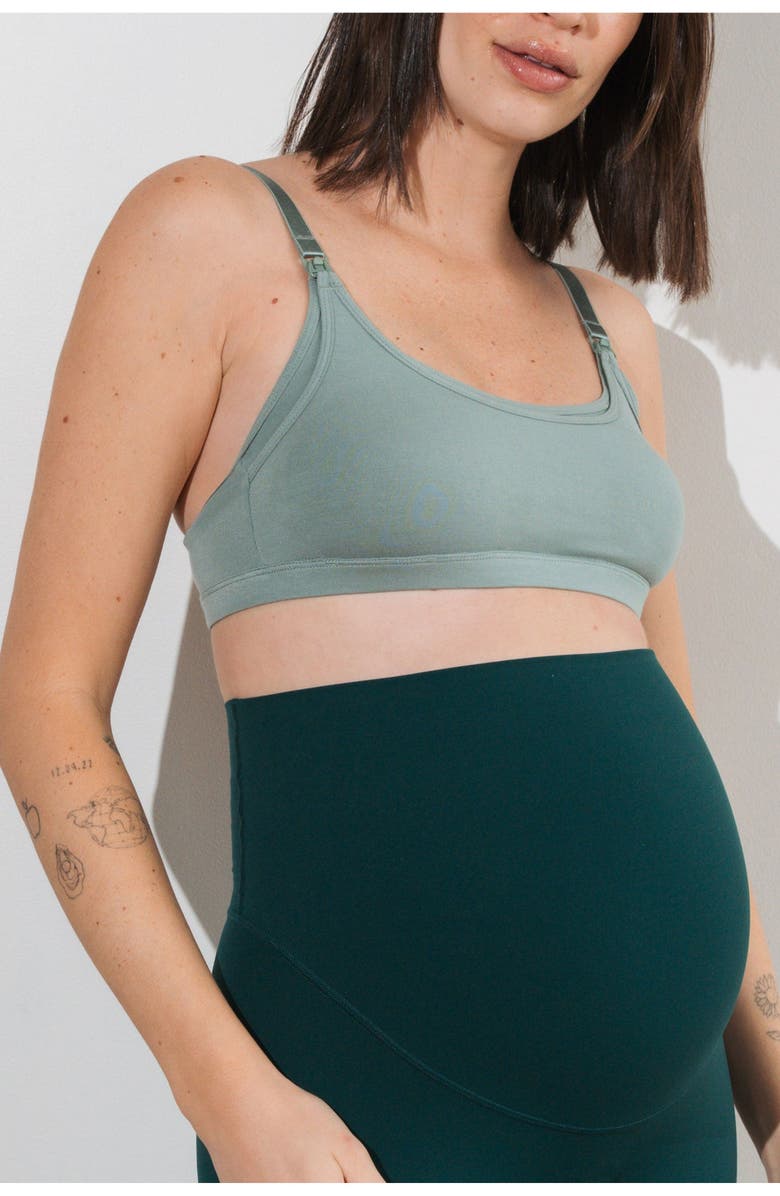 Vitality Vital Maternity Scoop Bralette, Main, color, Thyme