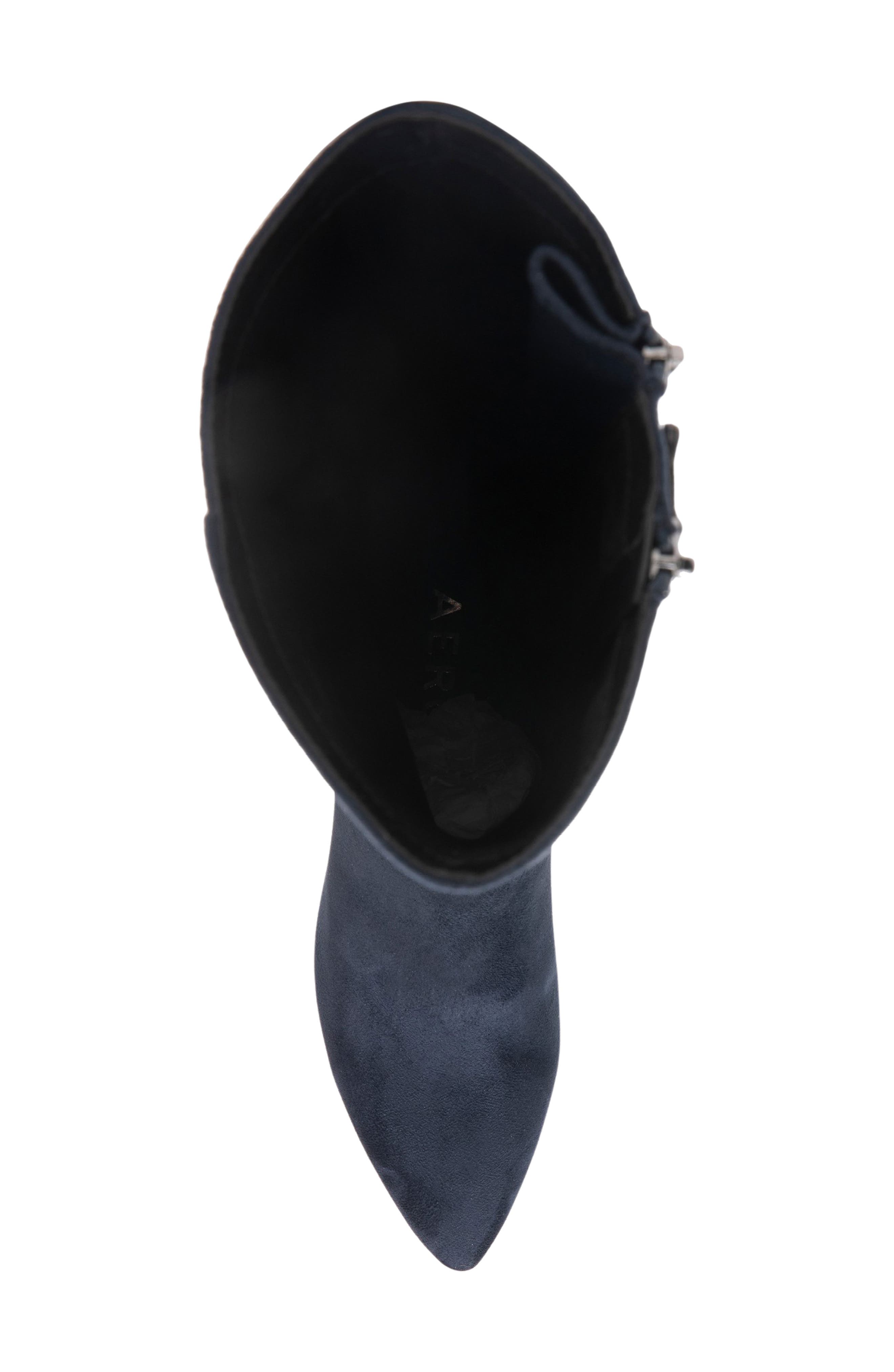 Aerosoles Epic Stretch Kitten Heel Tall Boot, Alternate, color, Navy Faux Suede