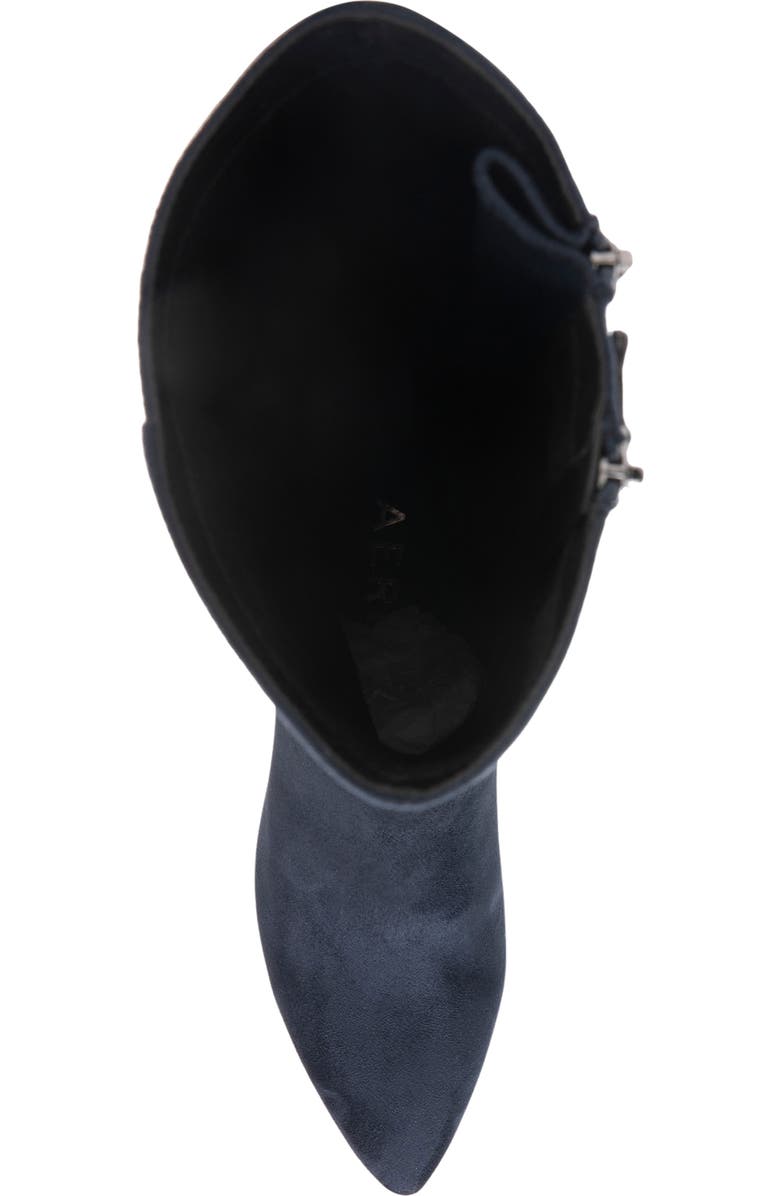 Aerosoles Epic Stretch Kitten Heel Tall Boot, Alternate, color, Navy Faux Suede