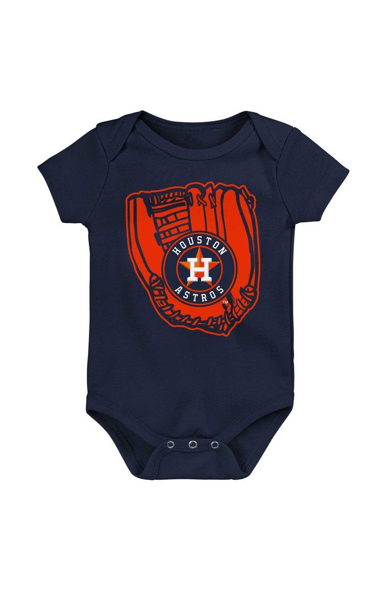 Outerstuff Newborn & Infant Orange/Navy/White Houston Astros Minor League Player Three-Pack Bodysuit Set, Alternate, color, 