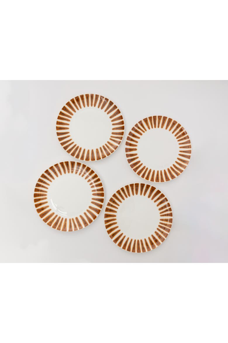 Sunset Strip Dinner Plate Set of Four, Main, color, Amber
