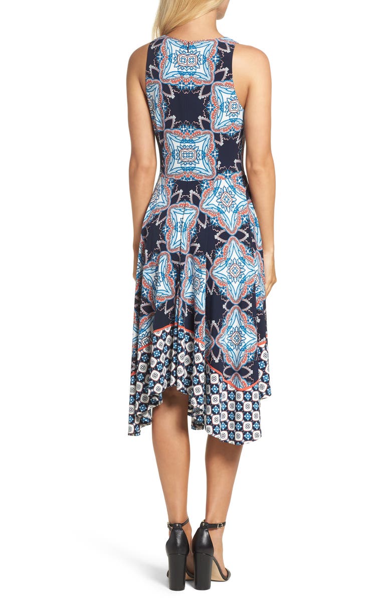 Maggy London Print Fit & Flare Dress, Alternate, color, 