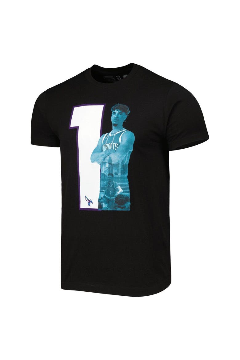 Men's Stadium Essentials LaMelo Ball Black Charlotte Hornets Player Metro T-Shirt, Alternate, color, Black