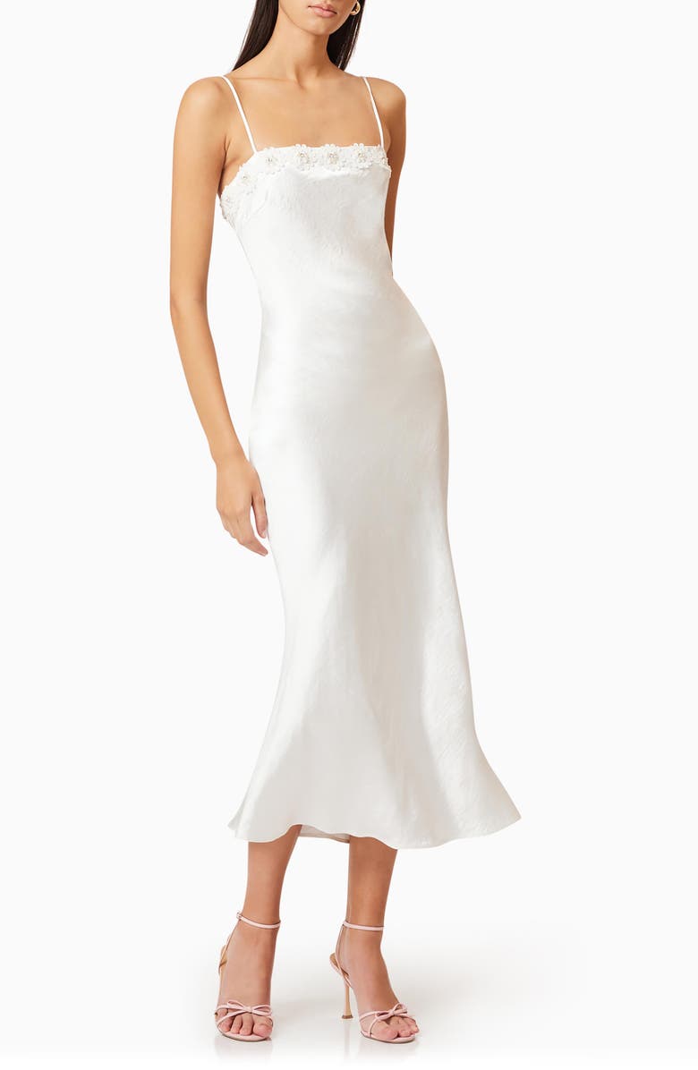 Elliatt Clarissa Satin Midi Dress, Alternate, color,