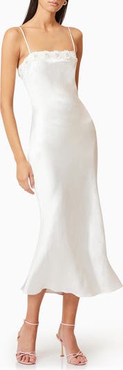 Clarissa Satin Midi Dress