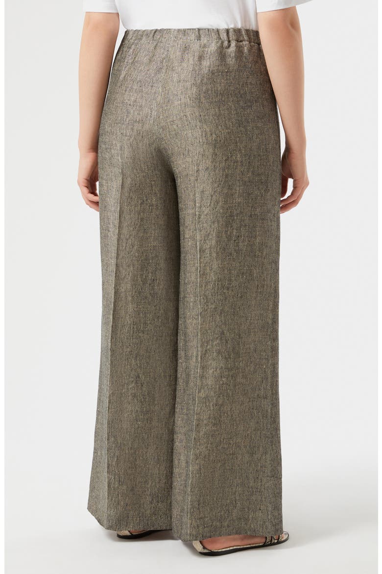 Naccenni Linen Wide Leg Pants, Alternate, color, BLACK FLESH TONER