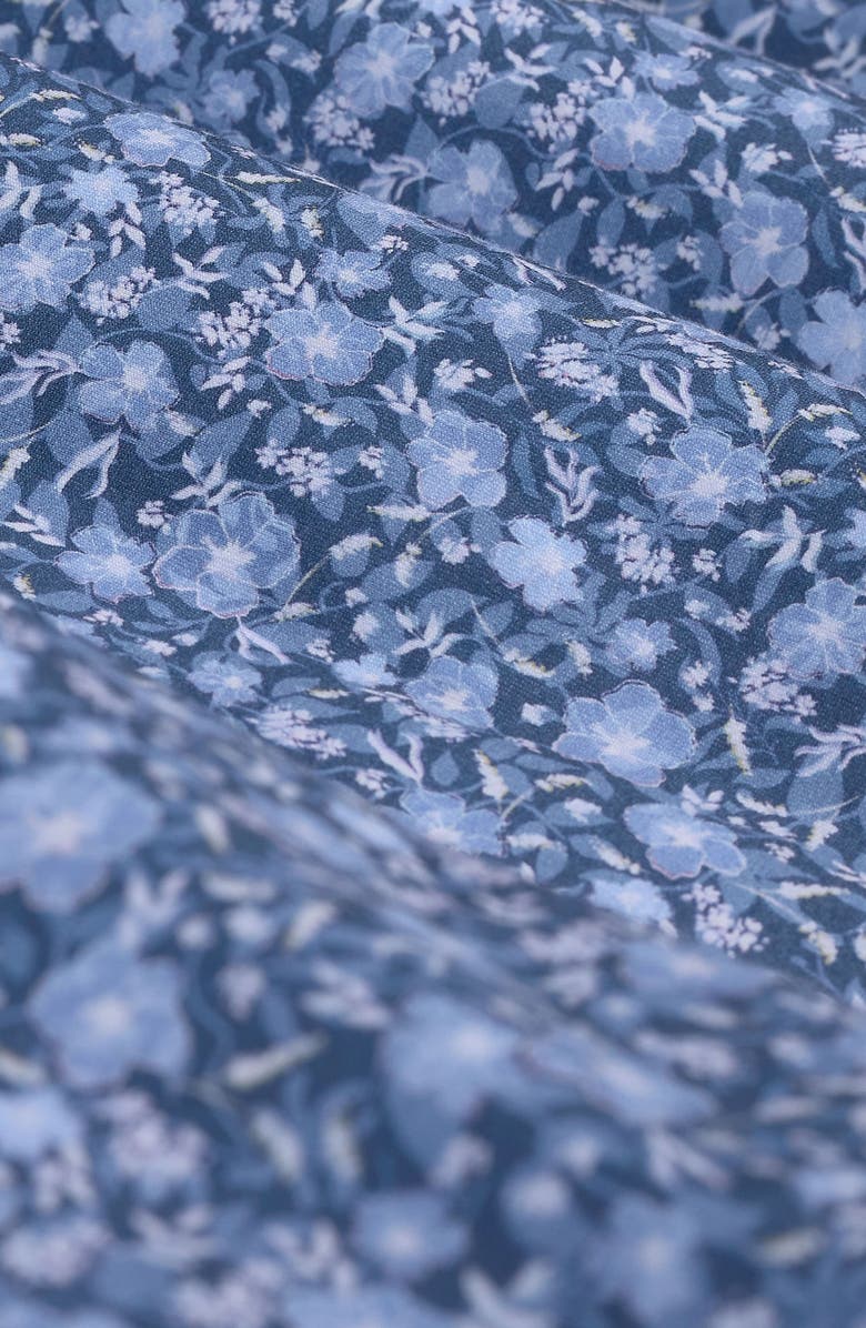 Bugatchi James OoohCotton<sup>®</sup> Floral Print Button-Up Shirt, Alternate, color, Cobalt