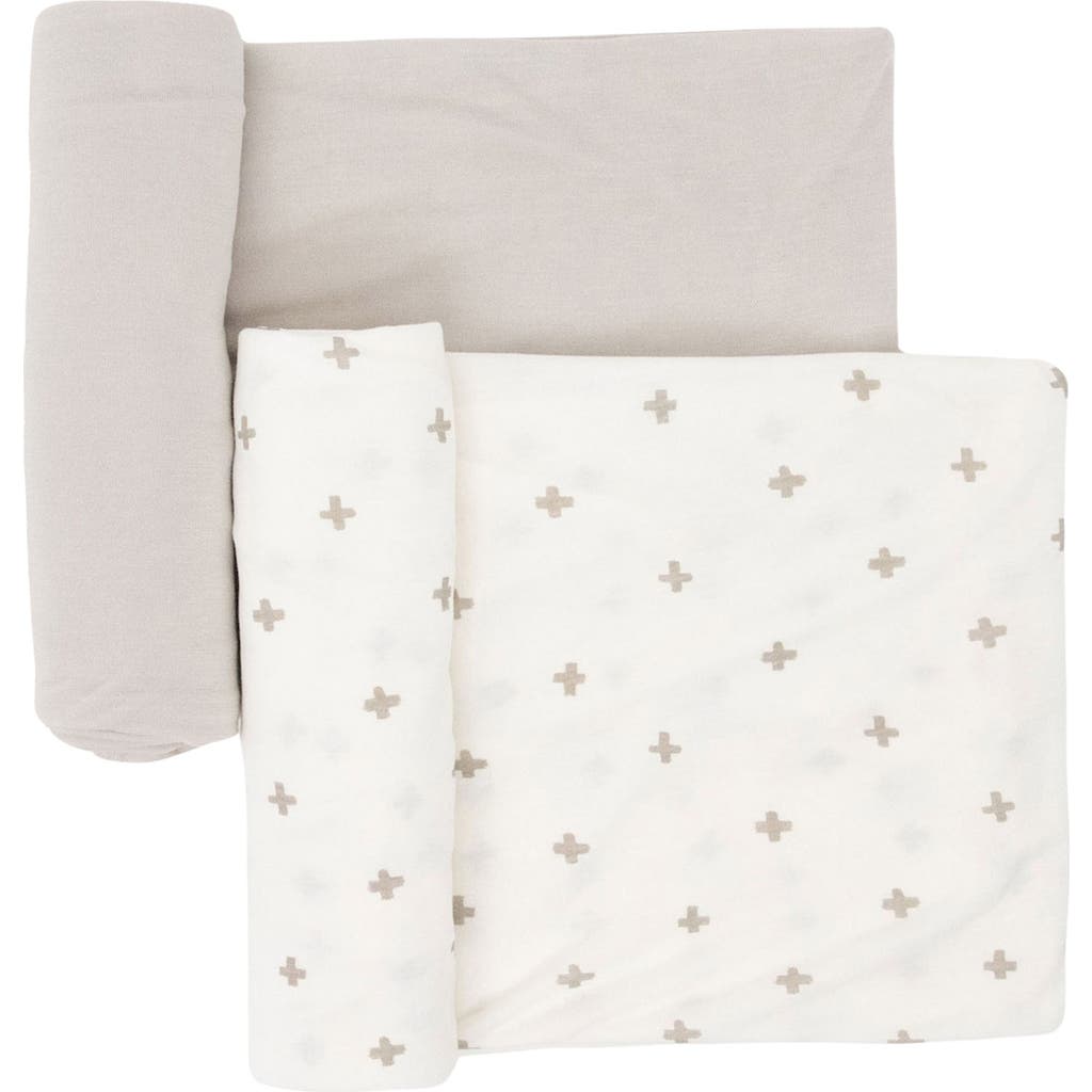 little unicorn 2-Pack Knit Swaddle in Grey Cross  product