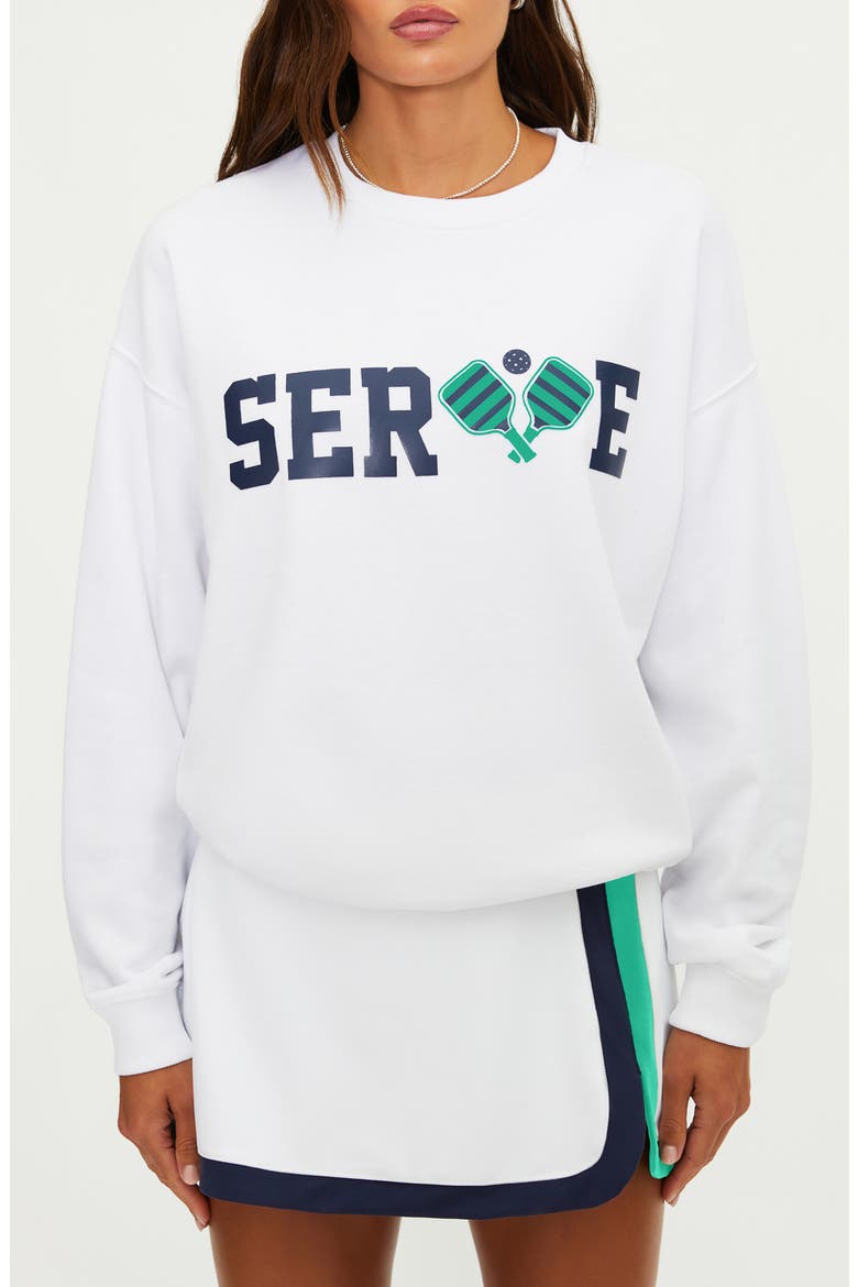 Devyn Oversize Cotton Sweatshirt, Main, color, WHITE