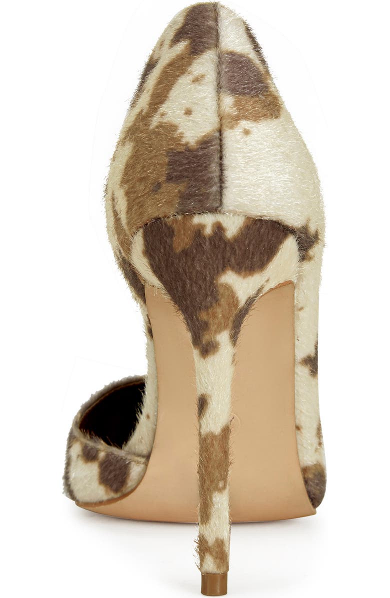 AZALEA WANG Brayan Half d'Orsay Genuine Calf Hair Pointed Cap Toe Pump, Alternate, color,