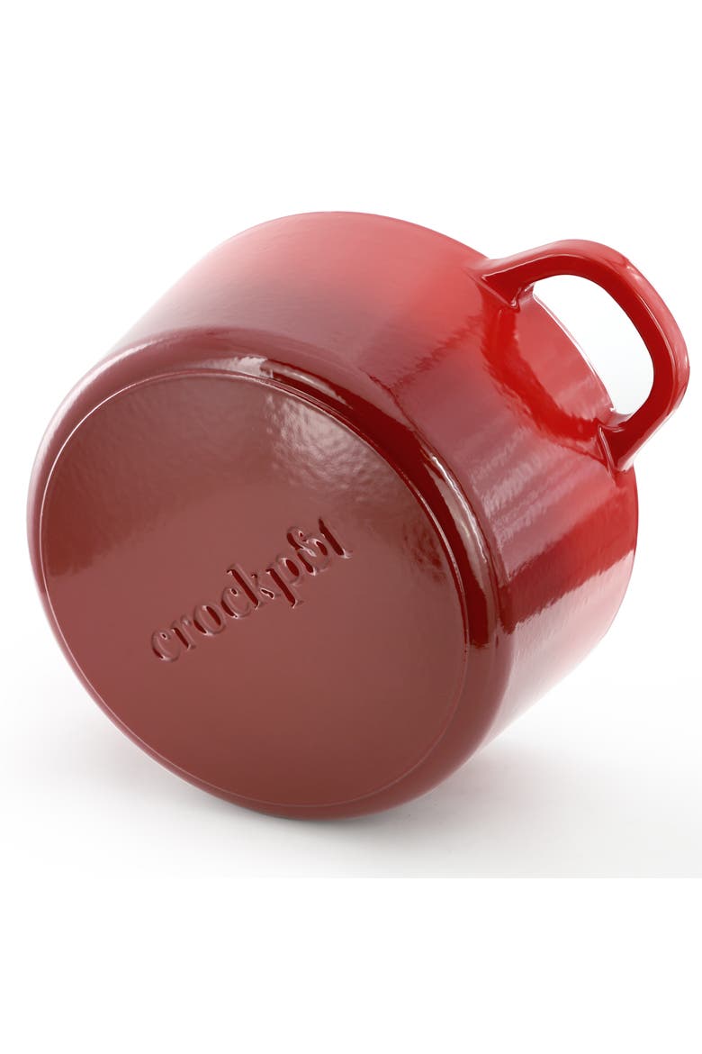 7 Quart Enameled Cast Iron Dutch Oven  with Borosilcate Lid, Alternate, color, Red