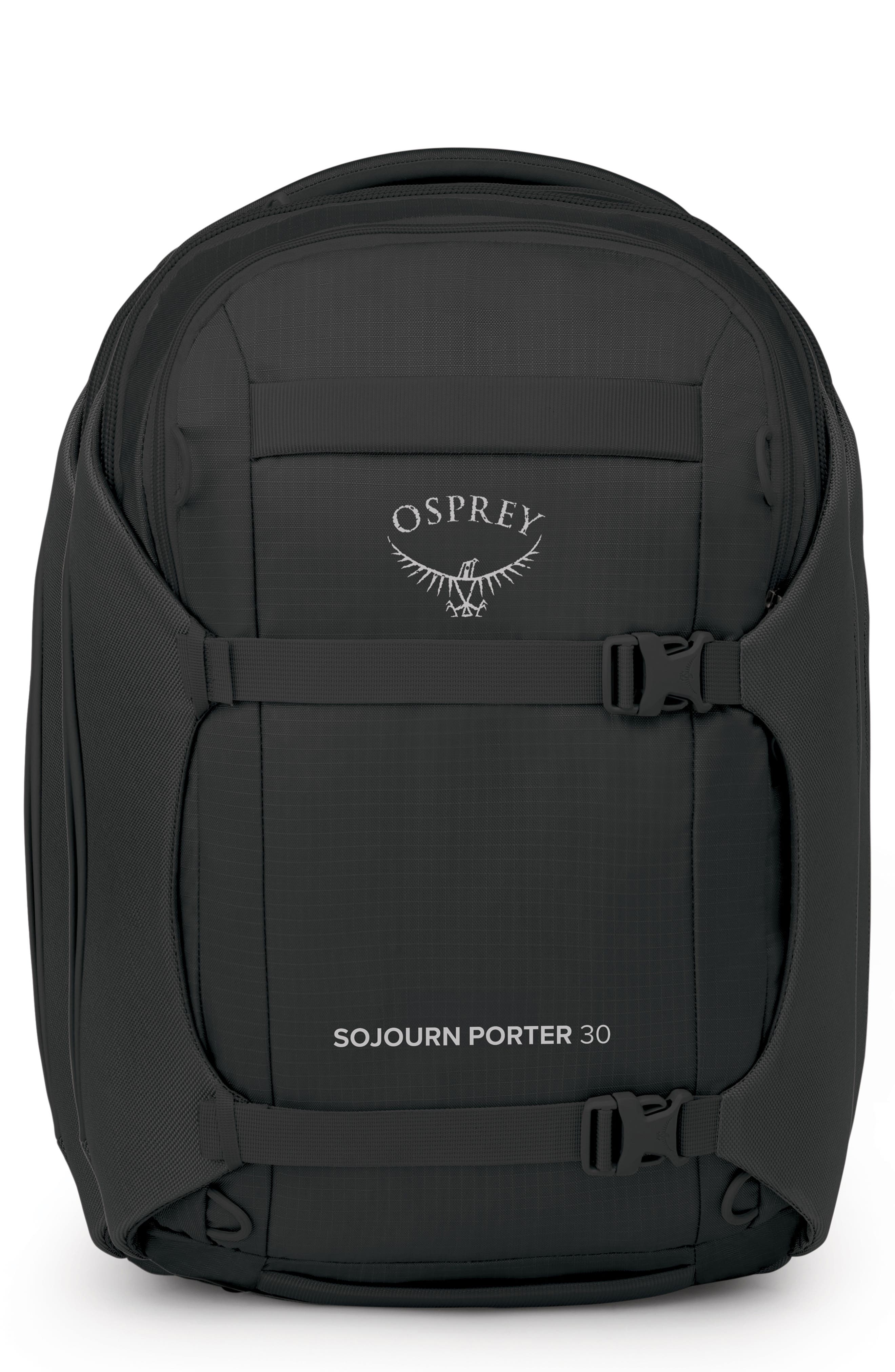 Osprey Sojourn Porter 30-Liter Recycled Nylon Travel Pack, Main, color, Black