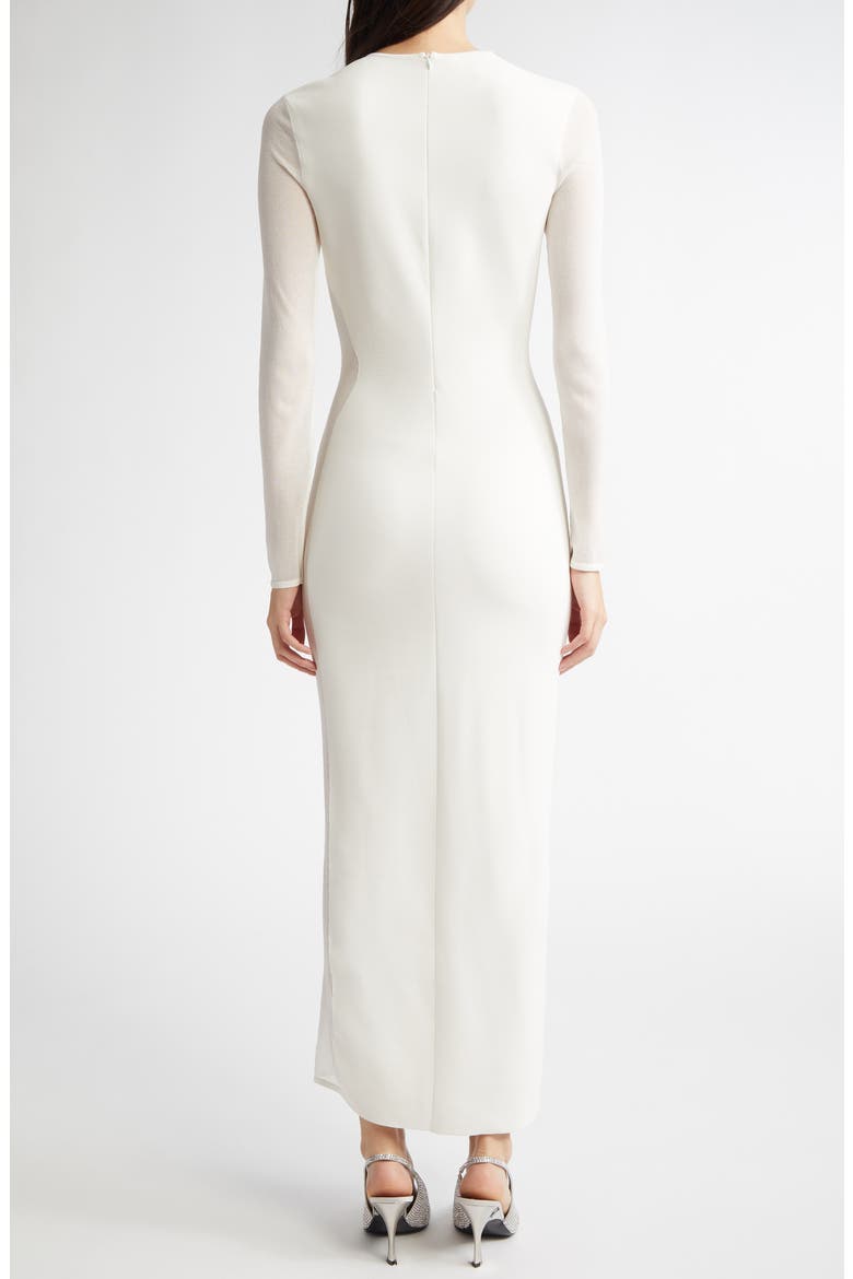 Long Sleeve Compact Knit Miracle Dress, Alternate, color, PURE WHITE