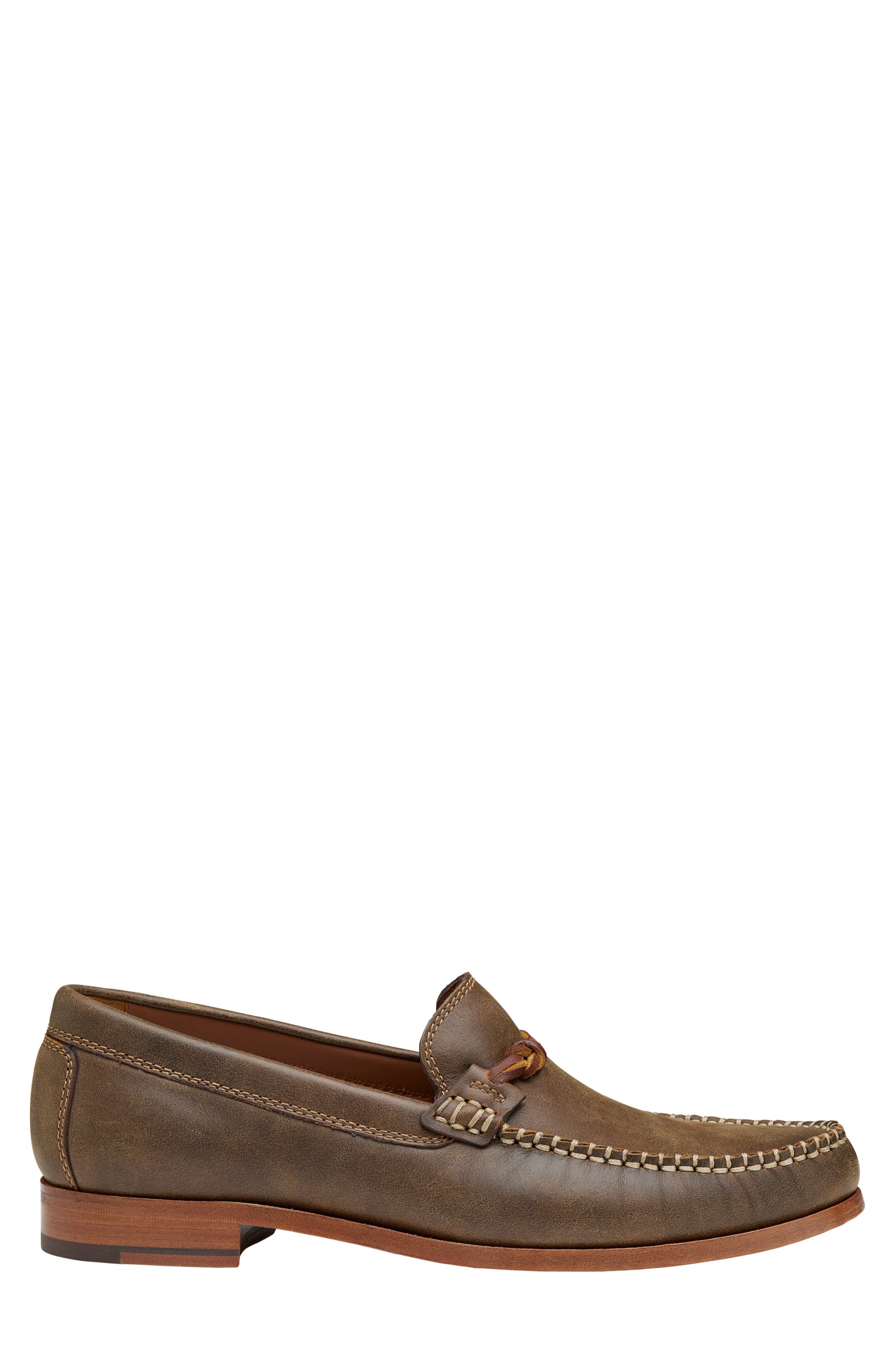 Johnston & Murphy Baldwin Leather Bit Loafer, Alternate, color, Brown American Full Grain