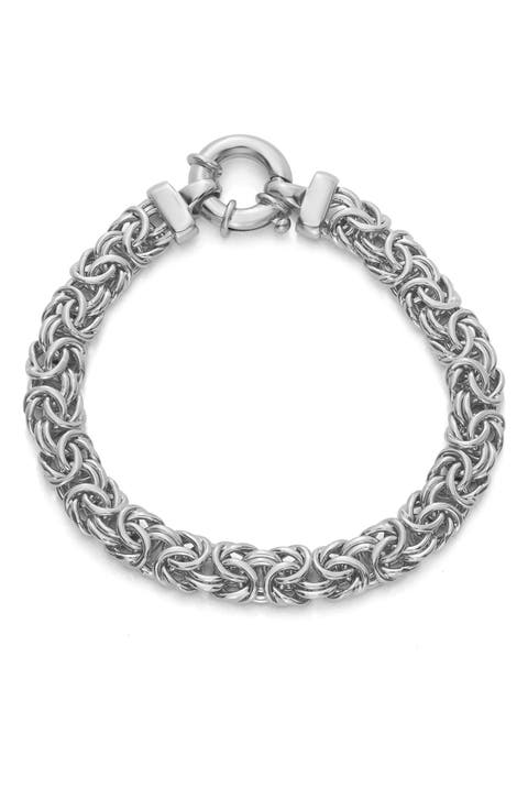 Sterling Silver Byzantine Bracelet